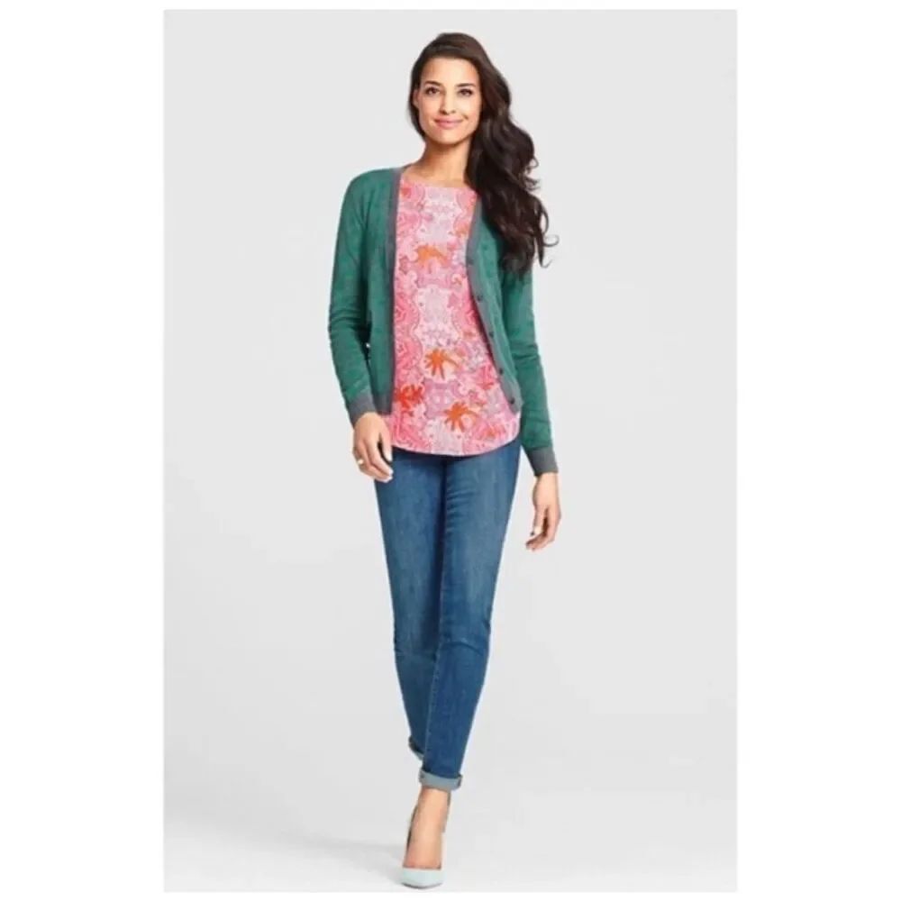 CAbi S Jubilee paisley lined sheer sleeveless blouse